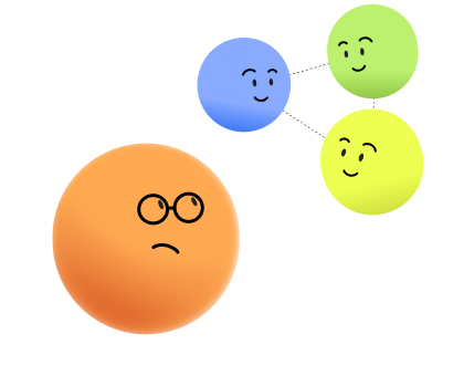 Illustration of neighbors connecting