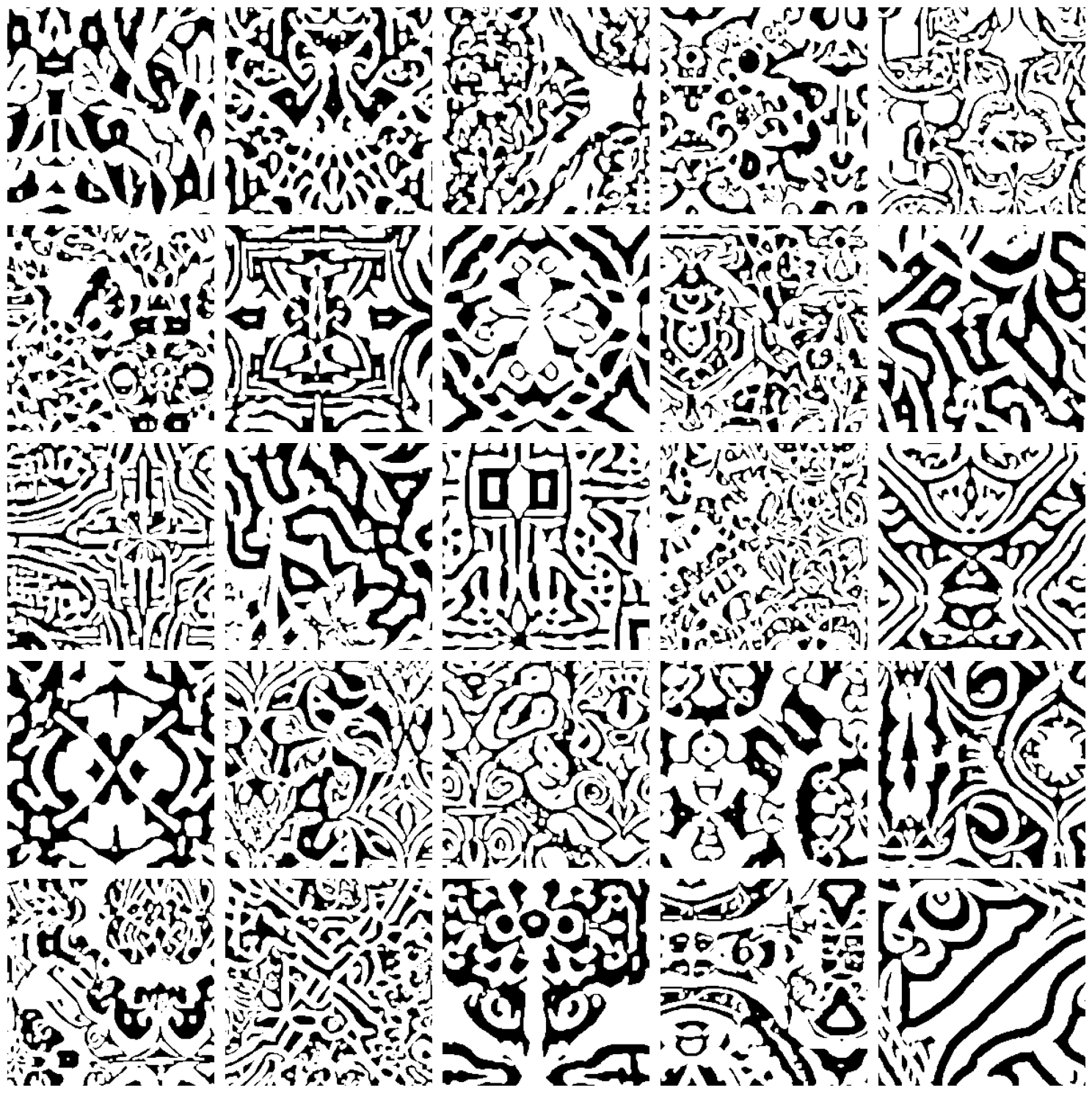 Refined black-and-white motif outputs