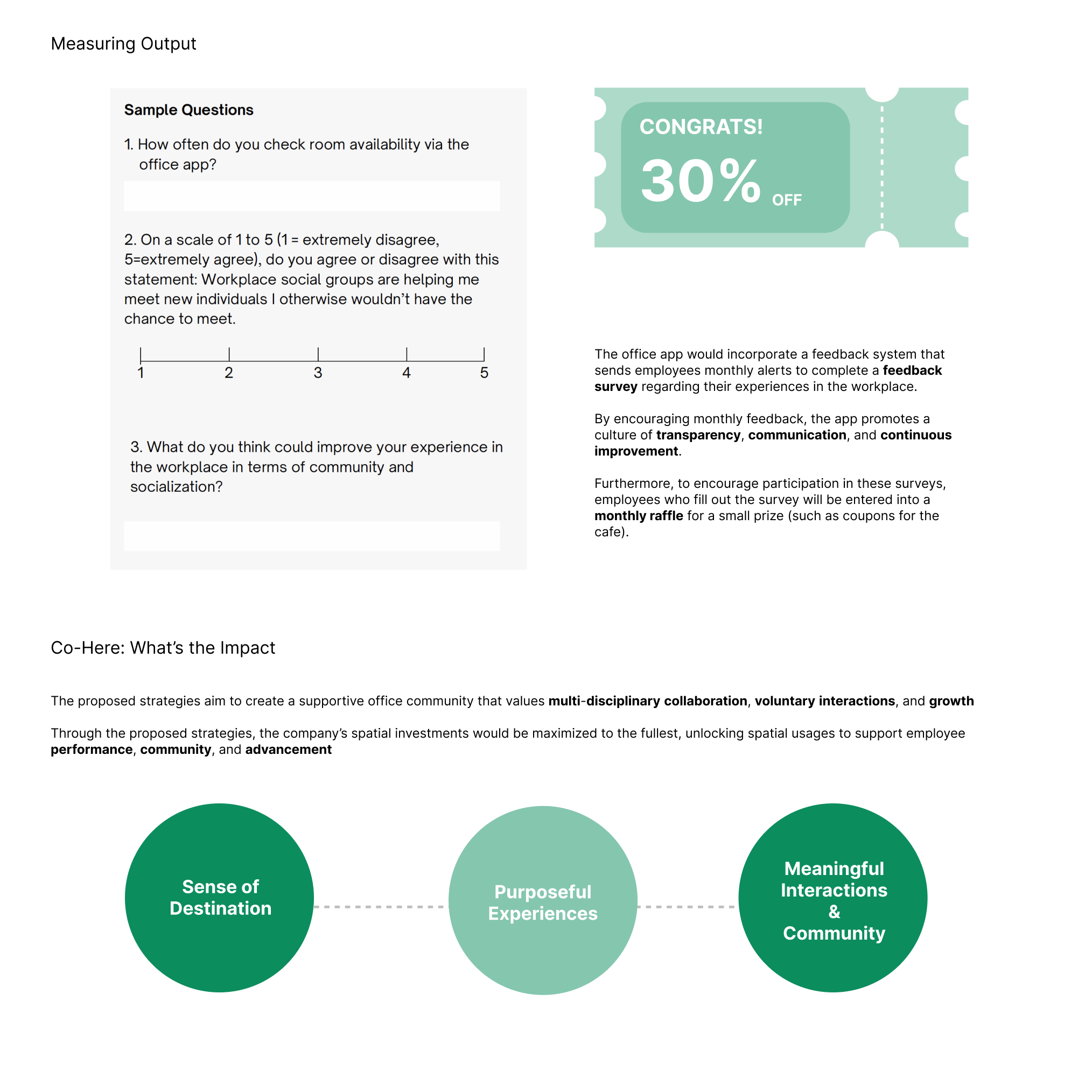 Co-Here evaluation and measurement framework.