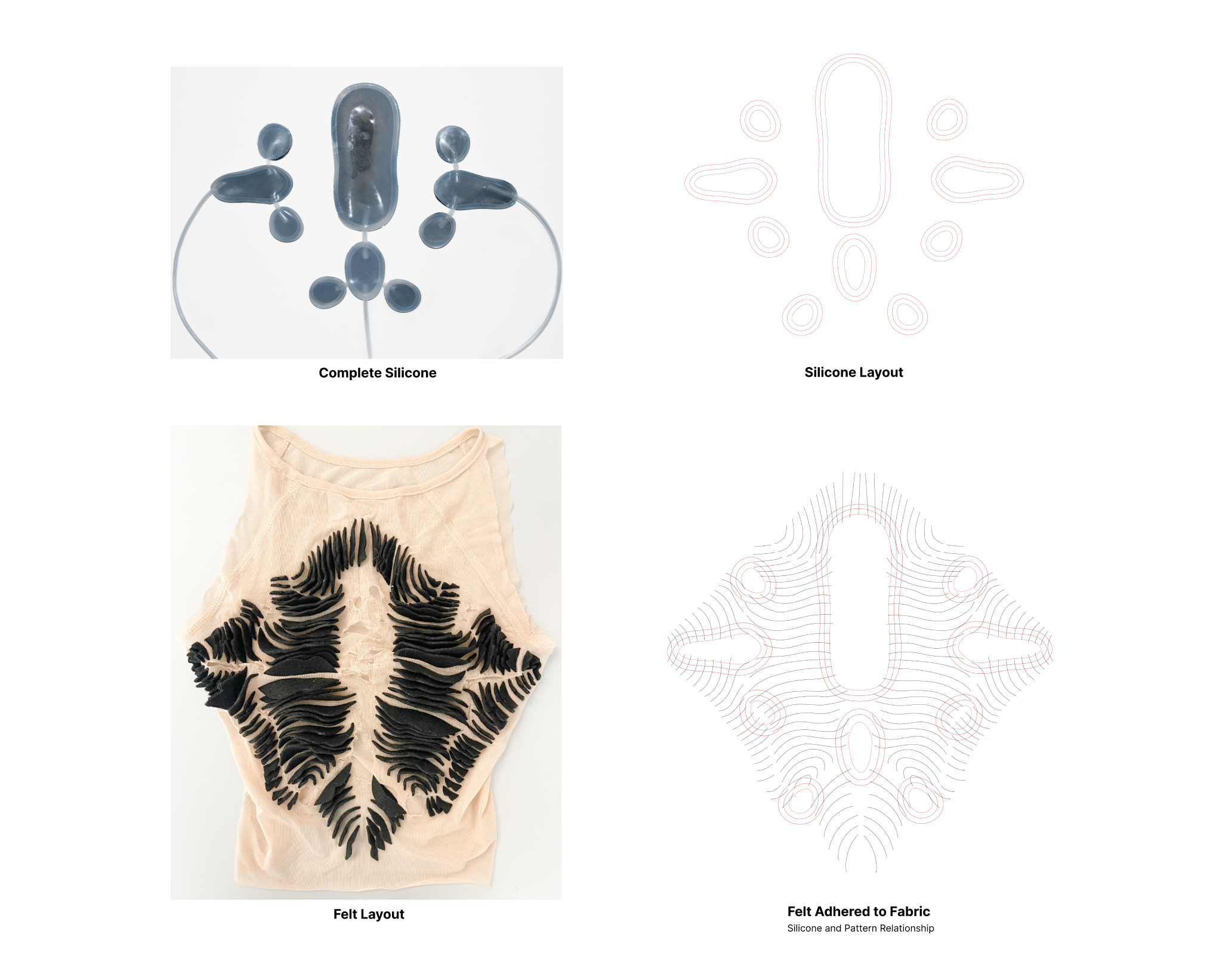 Figma wearable layout, sensor, and material prototype tests
